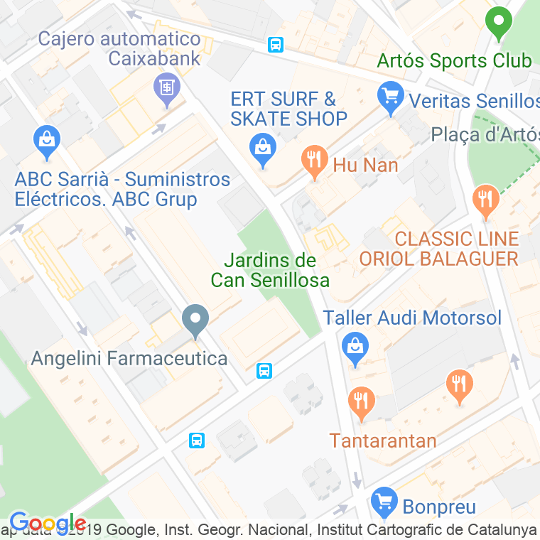 Código Postal calle Jardins De Can Senillosa en Barcelona