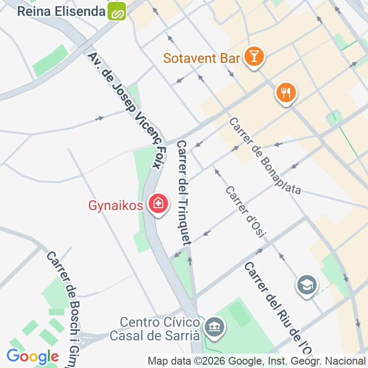 Código postal de Trinquet en Barcelona