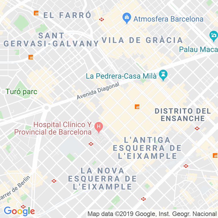 Código Postal calle Aribau   (Impares Del 69 Al 181)  (Pares Del 74 Al 210) en Barcelona