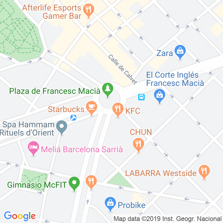 Código Postal calle Francesc Macia, plaça (Impares Del 11 Al Final)  (Pares Del 10 Al Final) en Barcelona