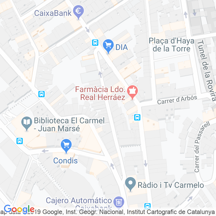 Código Postal calle Alcalde De Zalamea, De L' (Poble Espanyol) en Barcelona