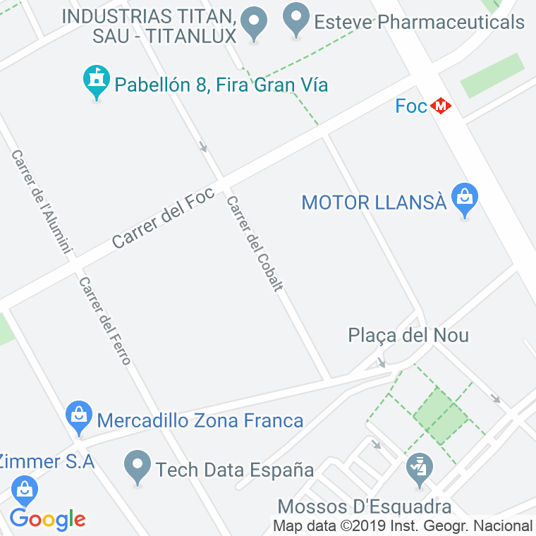 Código Postal calle Cobalt en Barcelona