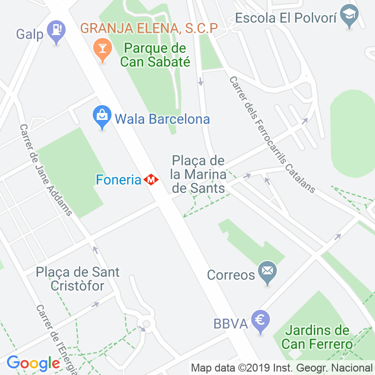 Código Postal calle Foneria en Barcelona