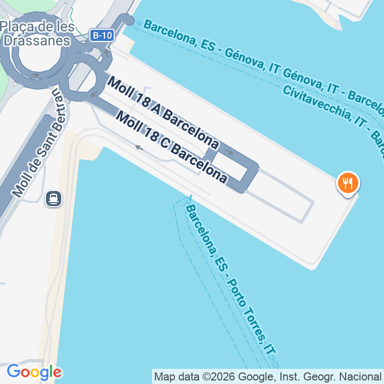 Código postal de Balears, De, Moll en Barcelona