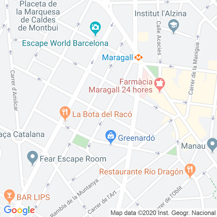 Código Postal calle Agregacio en Barcelona