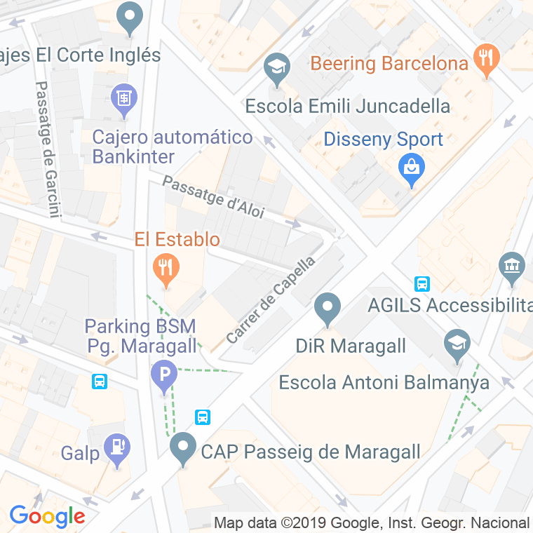Código Postal calle Constancia, passatge en Barcelona