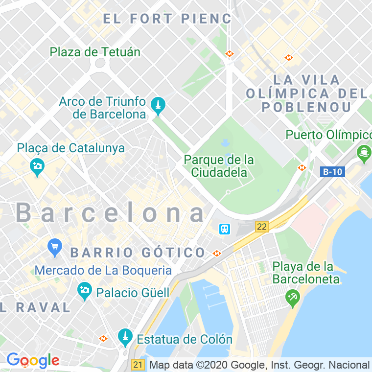 Código Postal calle Sant Pere, De   (Impares Del 1 Al Final)  (Pares Del 2 Al Final) en Barcelona