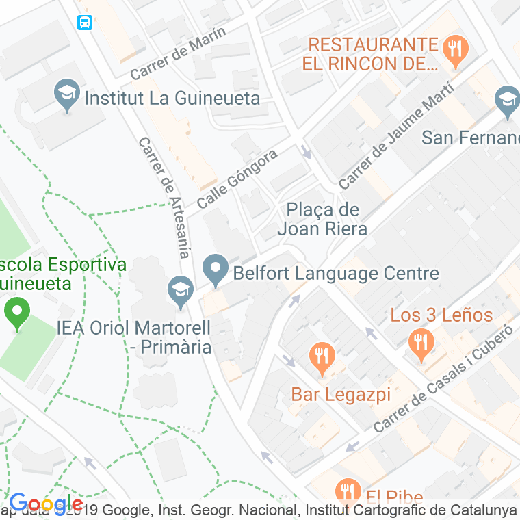 Código Postal calle Alonso Cano en Barcelona