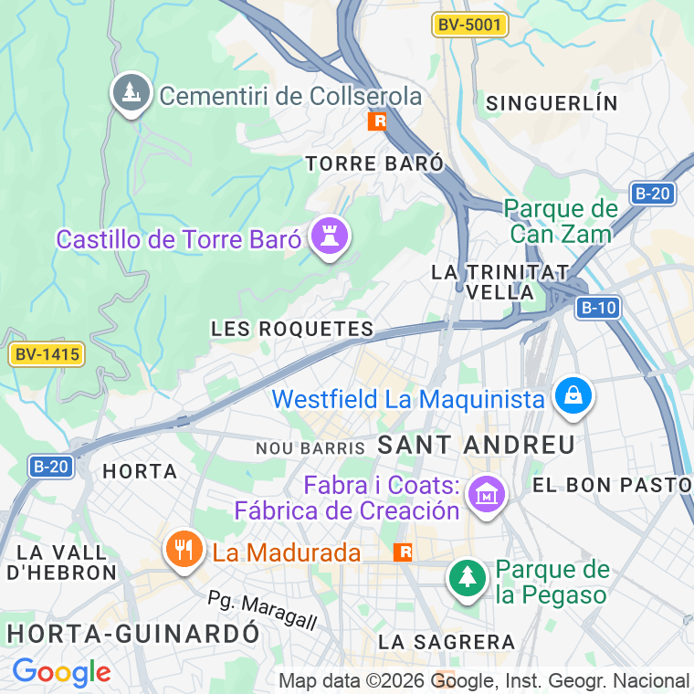 Código postal de Favencia, Via (impares del 1 al 257)  (pares del 2 al 320) en Barcelona
