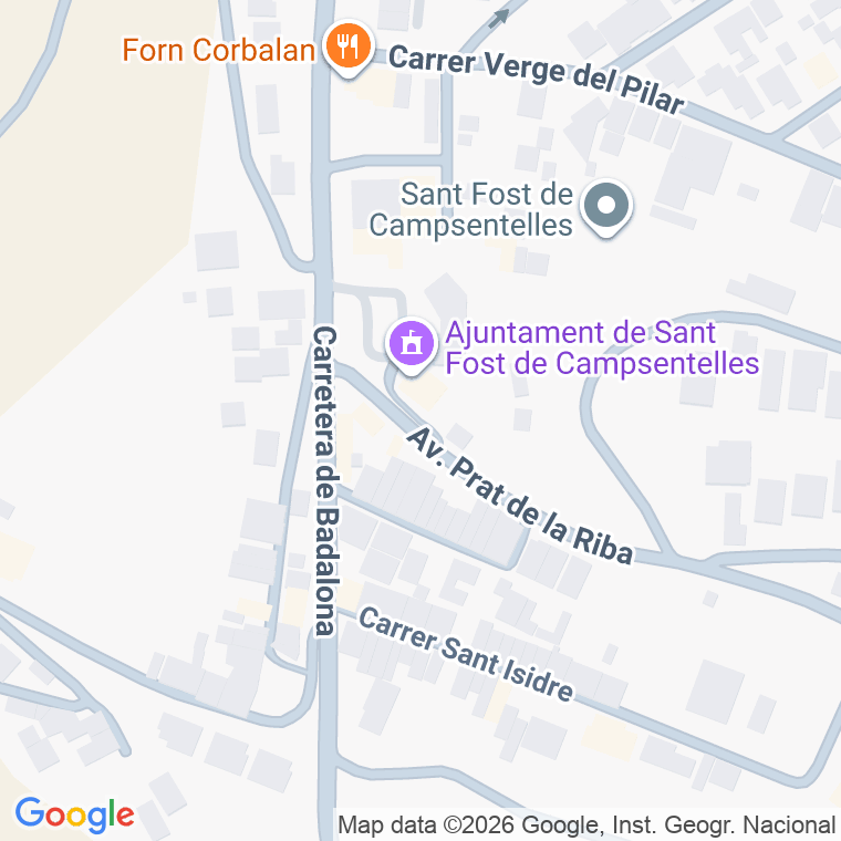 Código postal de Pl Vila en Sant Fost Campsentelles