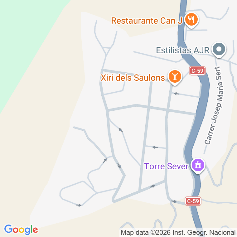 Código postal de Masia Mas de la Crusella en Urb Saulons I Finca Ribó