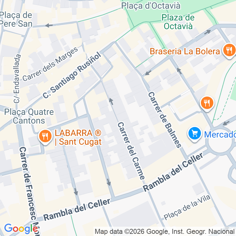Código postal de C Carme en Sant Cugat del Valles