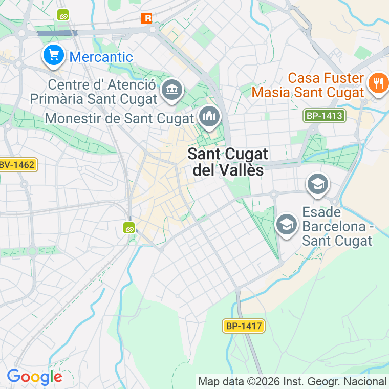 Código postal de Montserrat, Carrer (impares del 1 al Final)  (pares del 2 al Final) en Sant Cugat del Vallés