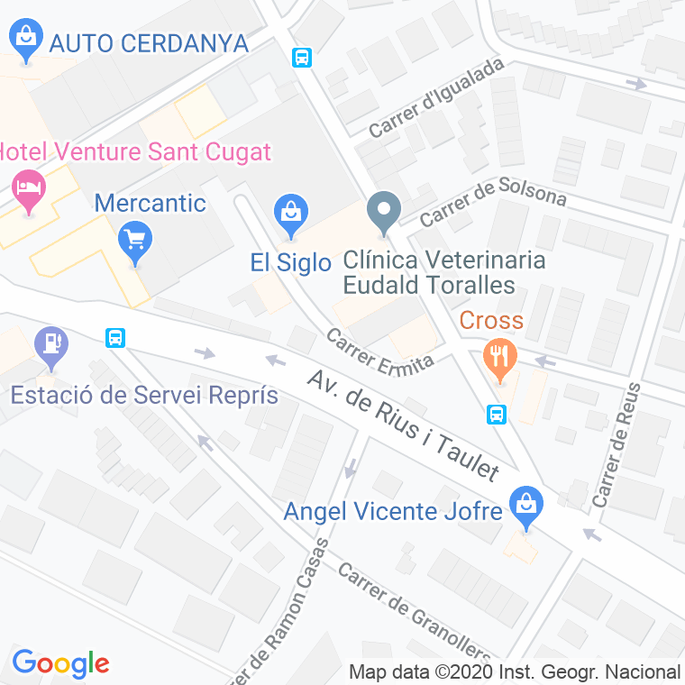 Código Postal calle Ermita, carrer en Sant Cugat del Vallés