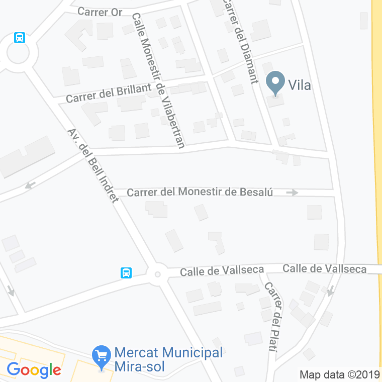 Código Postal calle Monestir Besalu, carrer en Sant Cugat del Vallés
