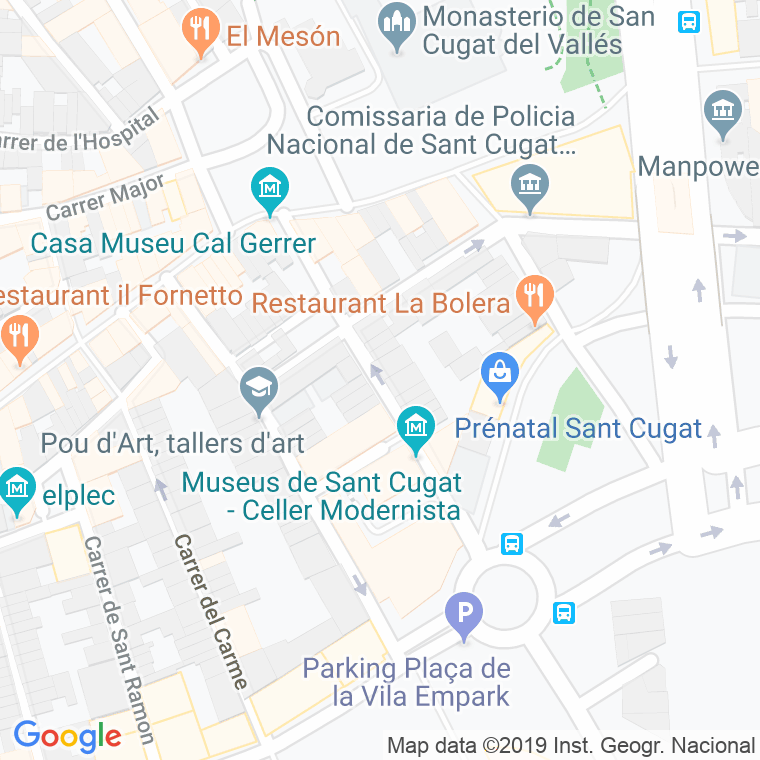 Código Postal calle Sant Medir, urbanitzacio (Impares Del 1 Al Final)  (Pares Del 2 Al Final) en Sant Cugat del Vallés