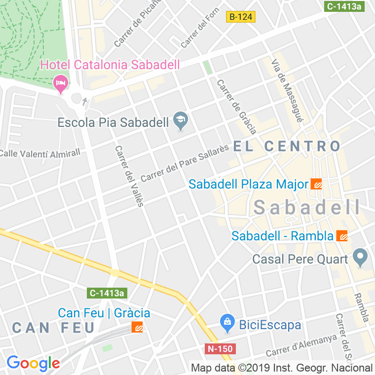 Código Postal calle Calderon en Sabadell