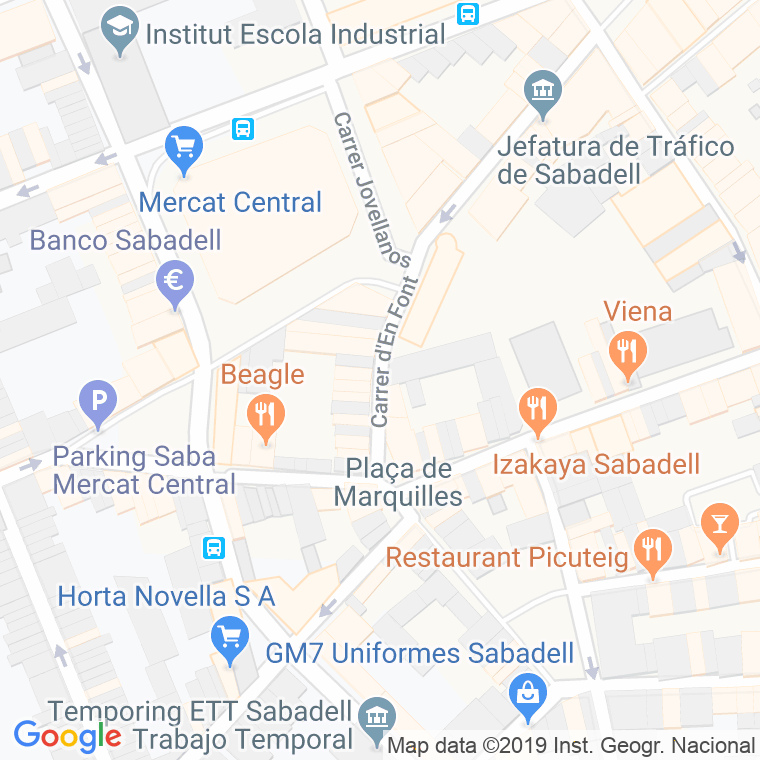 Código Postal calle Font en Sabadell