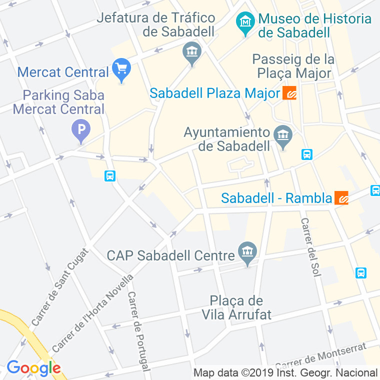 Código Postal calle Gas, plaça en Sabadell