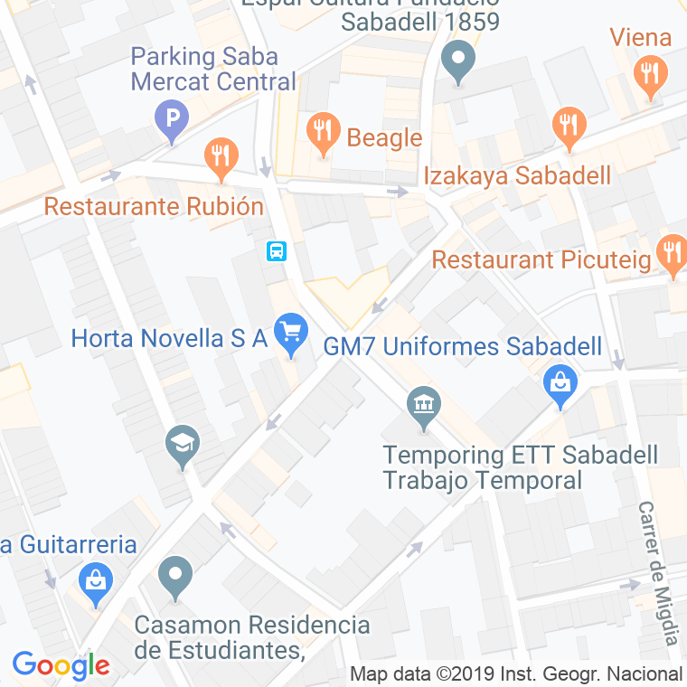 Código Postal calle Torras I Bages en Sabadell