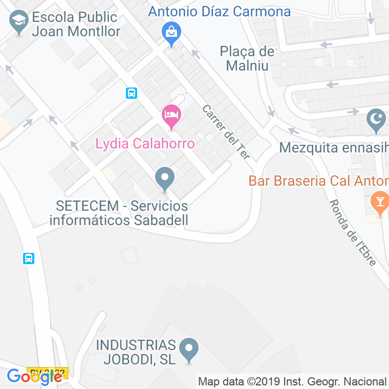 Código Postal calle Ebre, passatge en Sabadell