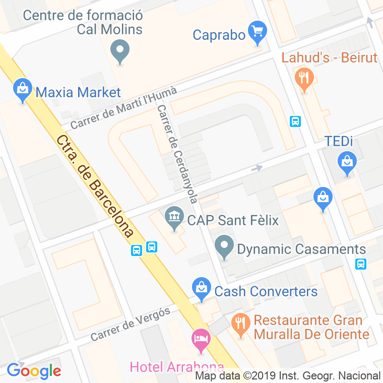 Código Postal calle Cerdanyola en Sabadell