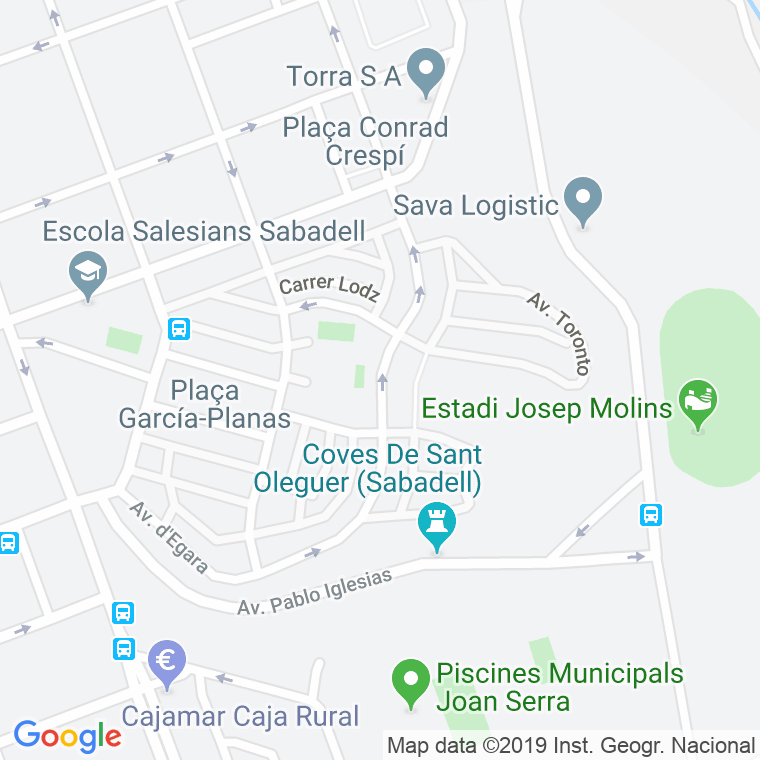 Código Postal calle Egara, avinguda en Sabadell