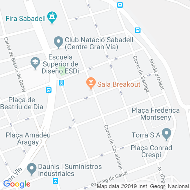Código Postal calle Galceran De Pinos en Sabadell