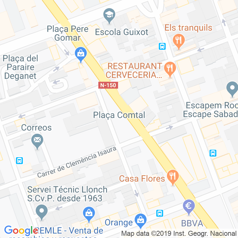 Código Postal calle Comtal, plaça en Sabadell