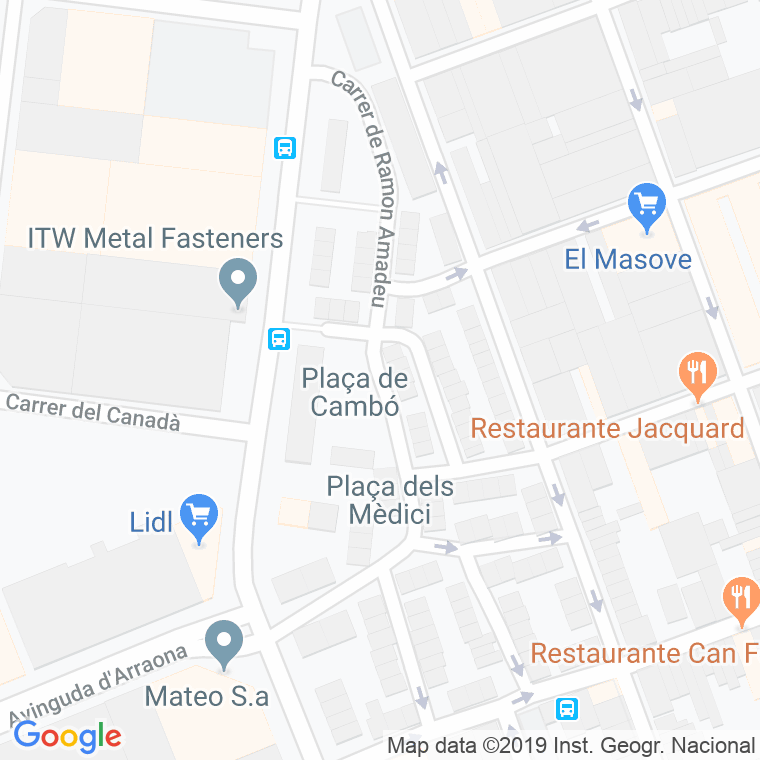 Código Postal calle Cambo, plaça en Sabadell