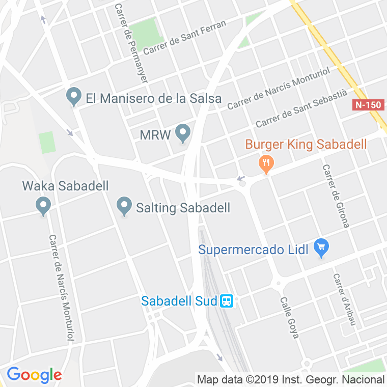 Código Postal calle Domenech I Montaner en Sabadell