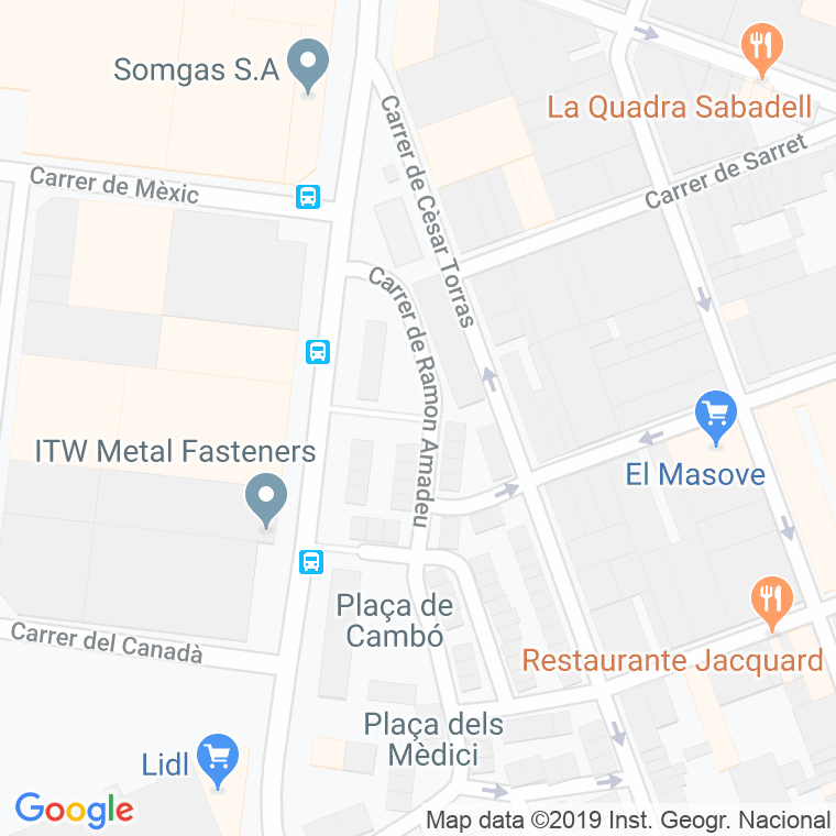 Código Postal calle Magi Marce, plaça en Sabadell