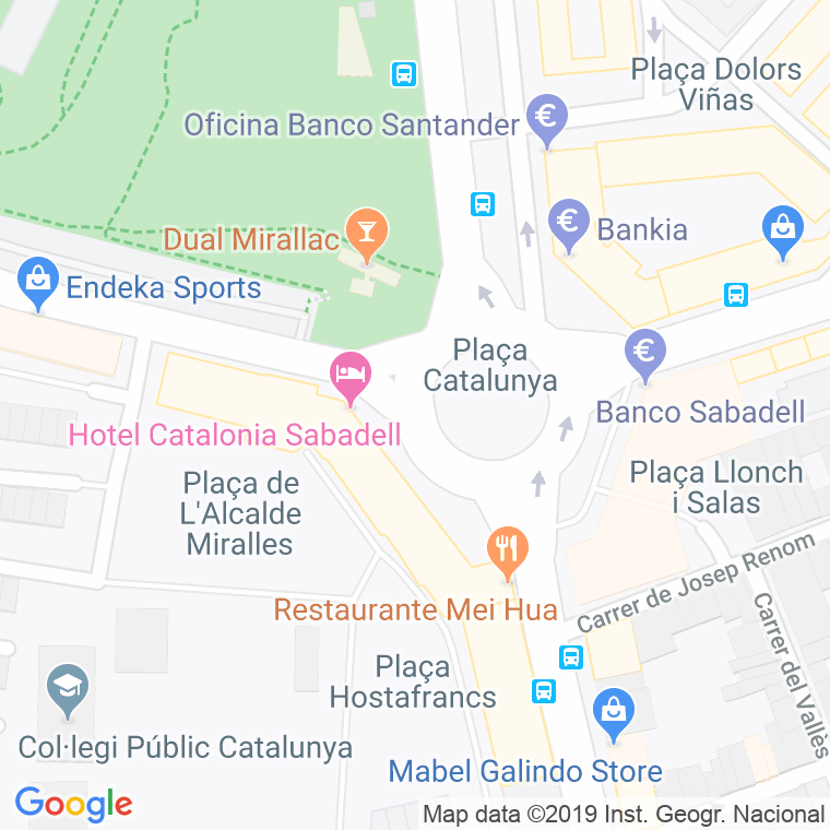Código Postal calle Catalunya, plaça (Impares Del 13 Al Final)  (Pares Del 8 Al Final) en Sabadell
