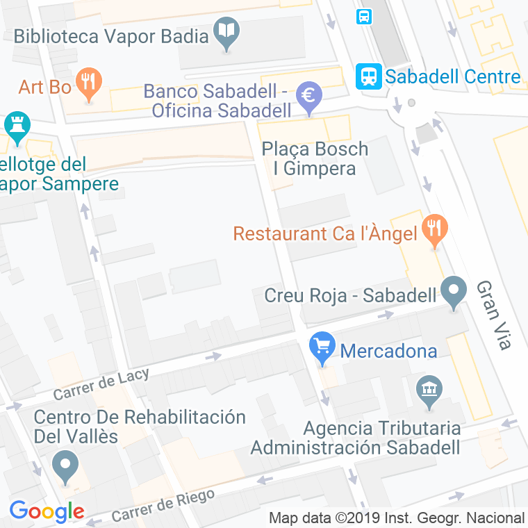 Código Postal calle Alzines, plaça en Sabadell