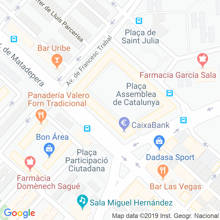 Código Postal calle Assemblea De Calalunya, plaça en Sabadell