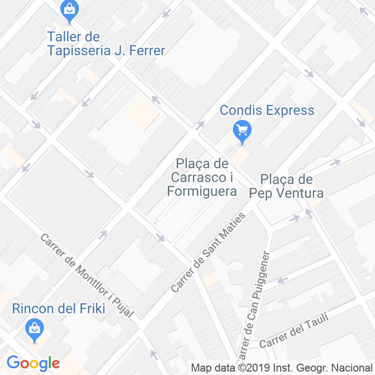 Código Postal calle Carrasco I Formiguera, plaça en Sabadell
