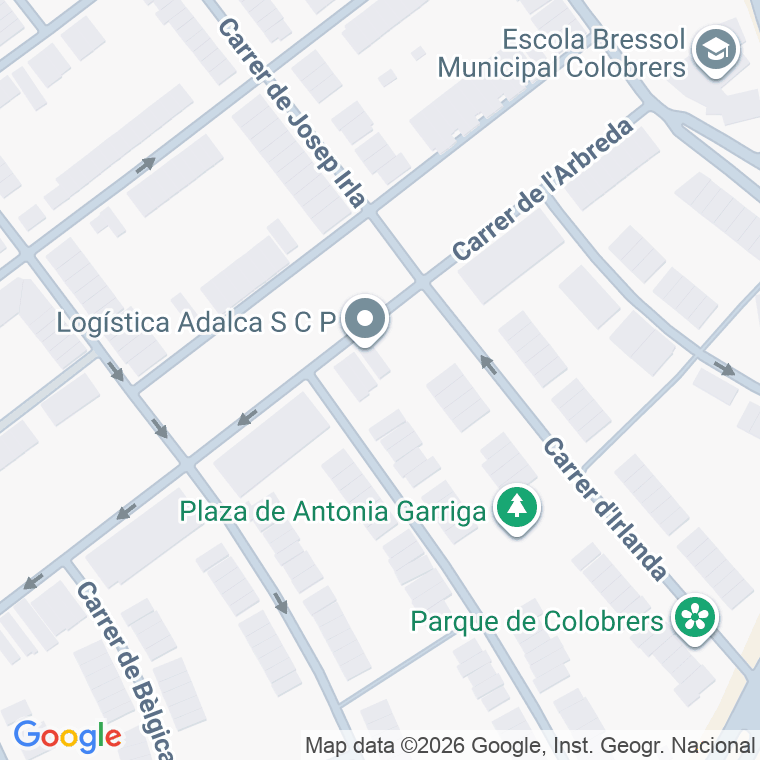 Código postal de Pla de la Bruguera en Barcelona