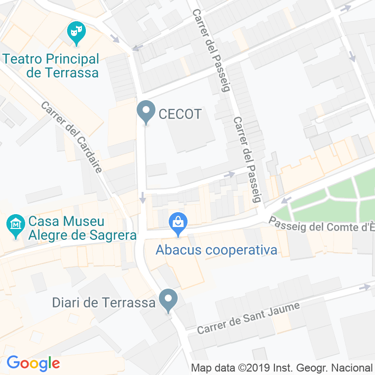 Código Postal calle Bernat De L'om en Terrassa