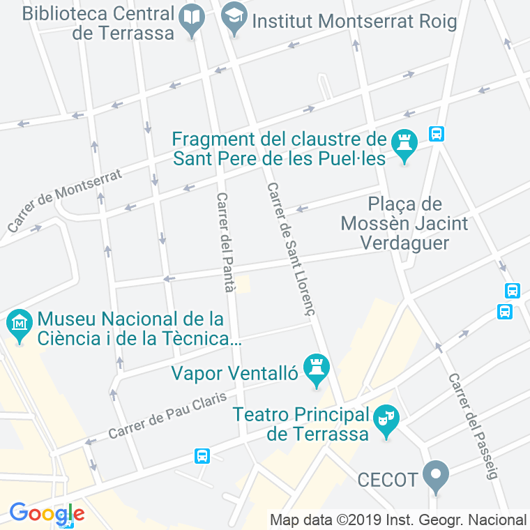 Código Postal calle Sant Isidre en Terrassa