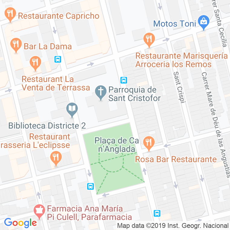 Código postal de Can N'anglada, Plaça en Terrassa