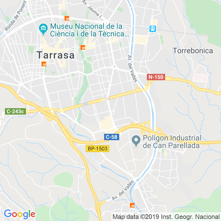 Código postal de Colom   (impares del 1 al 137)  (pares del 2 al 116) en Terrassa
