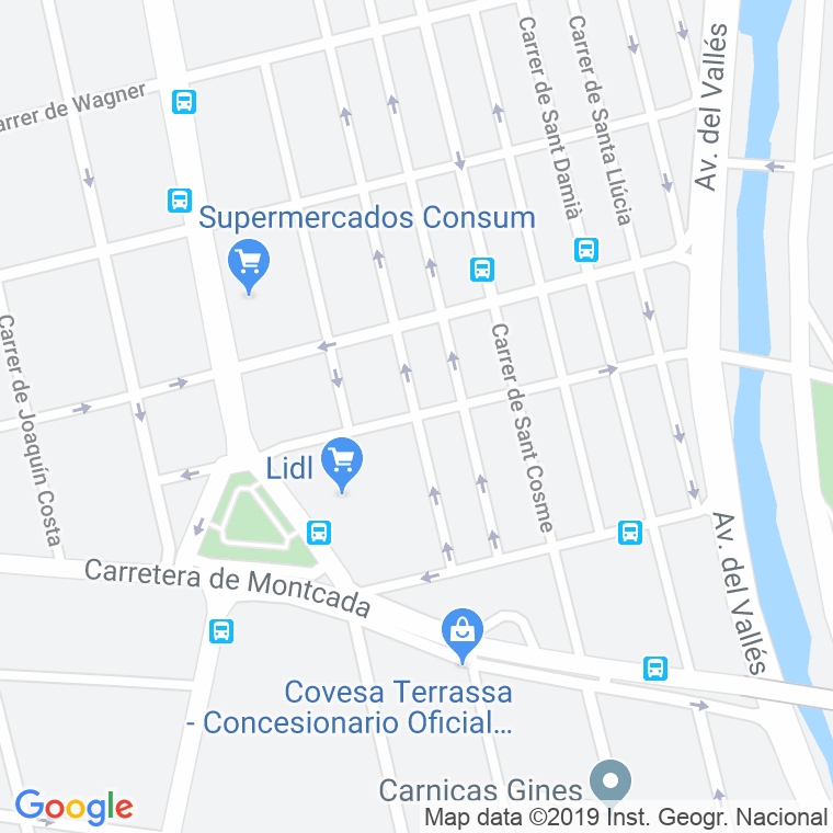 Código postal de Mare de Deu de la  Llum en Terrassa