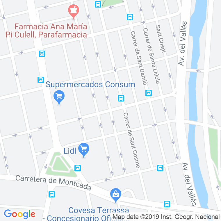 Código postal de Mare Deu de Les Neus en Terrassa