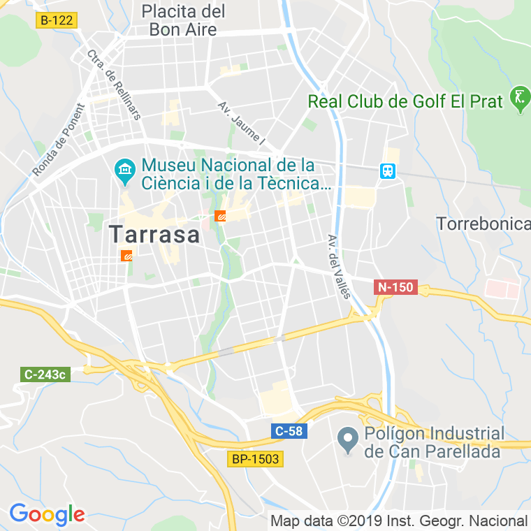 Código postal de Montcada, Carretera (impares del 367 al 585) en Terrassa