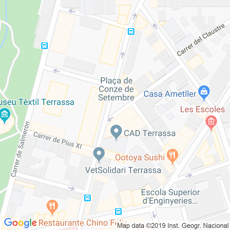 Código postal de Onze de Setembre, Plaça en Terrassa