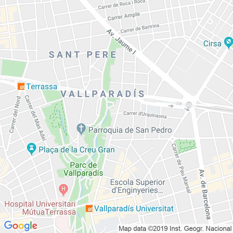 Código postal de Salmeron   (impares del 1 al 185)  (pares del 2 al 152) en Terrassa