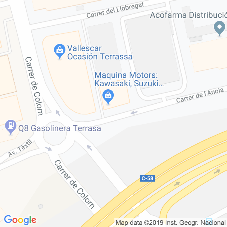 Código postal de Anoia, L' en Terrassa