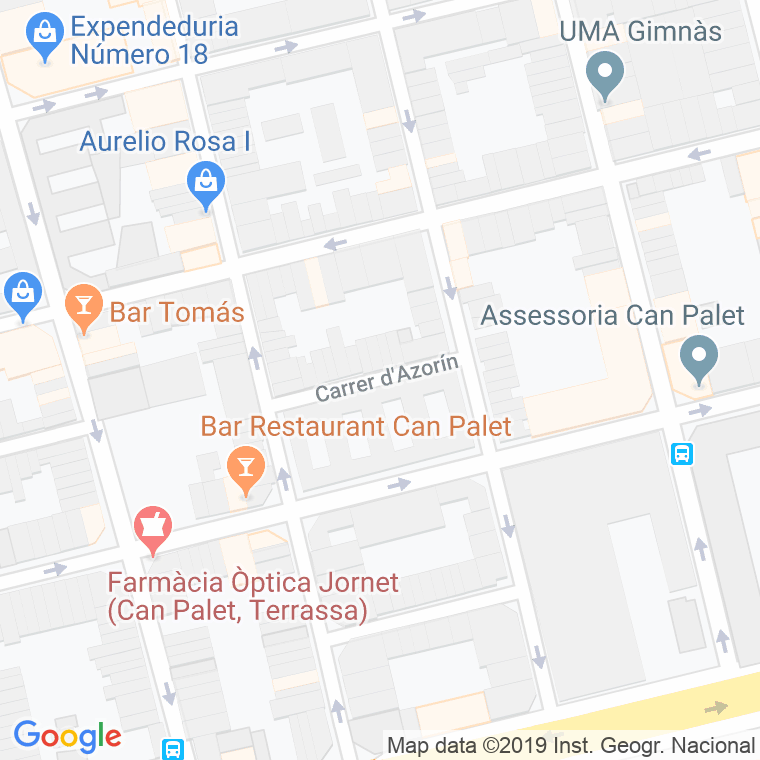 Código postal de Azorin en Terrassa