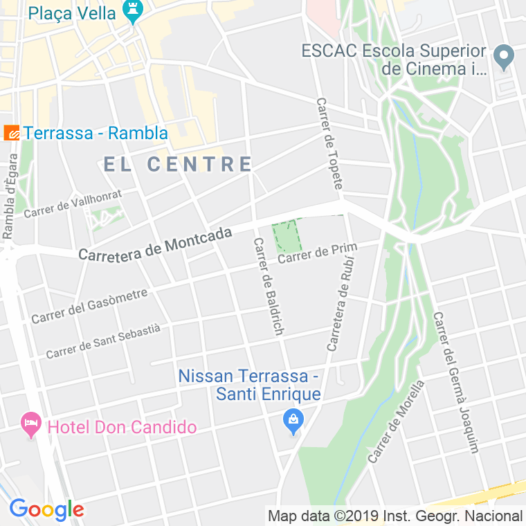 Código postal de Baldrich   (impares del 127 al Final)  (pares del 138 al Final) en Terrassa