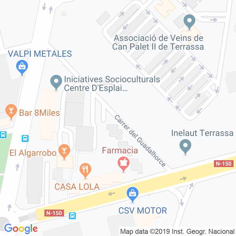 Código postal de Guadalhorce en Terrassa